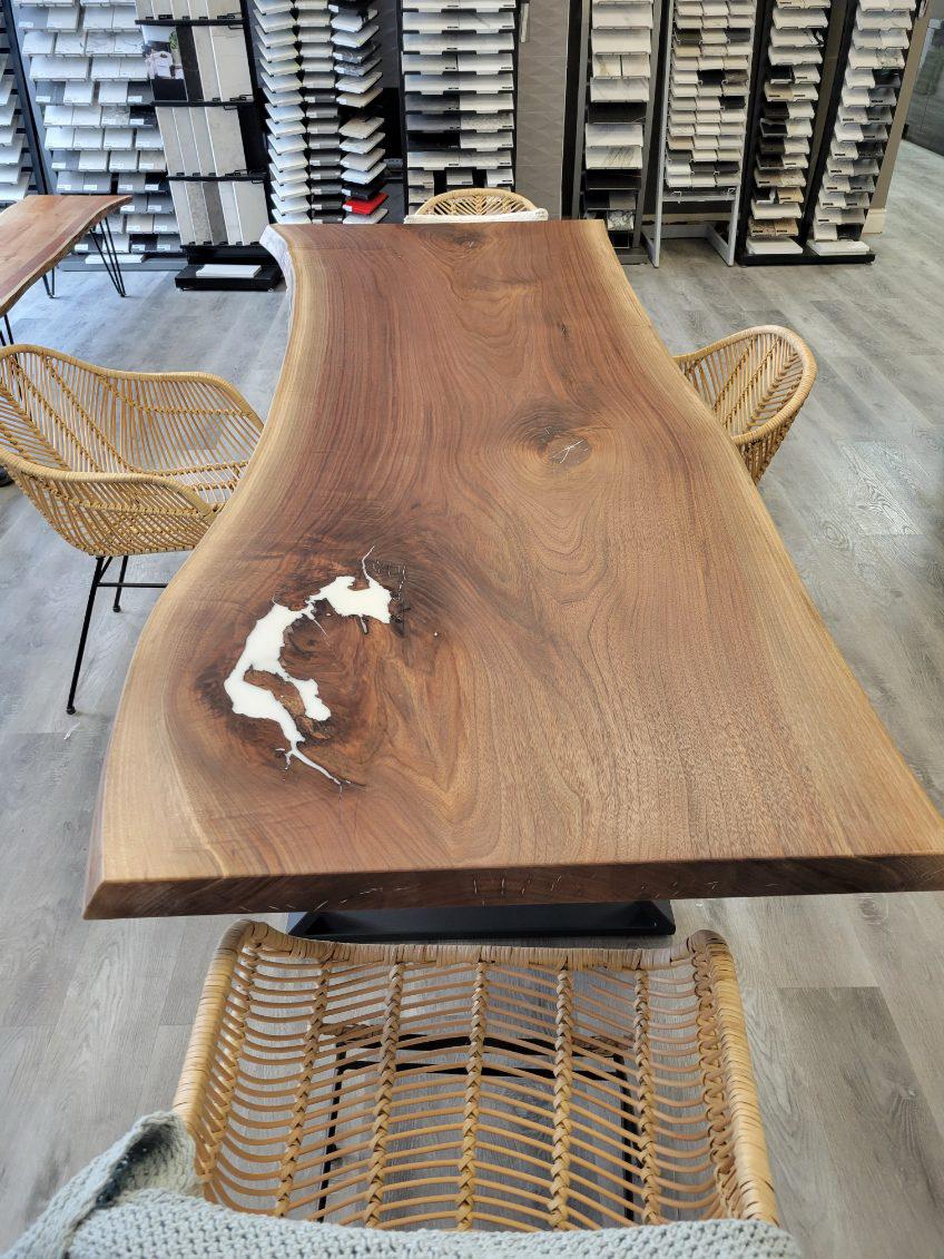 Architectural Beauty: The Live Edge Black Walnut Tabletop Table